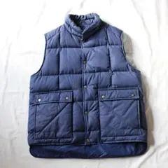 90s ST JOHNS'BAY ネイビー ダウンベスト ダブルジップ XL