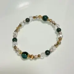 Thidastone天然石デザインブレスレットアメトリン夜光貝アパタイトデザ