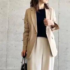 ユニクロUNIQLO UVカットリラックスジャケット ベージュ S