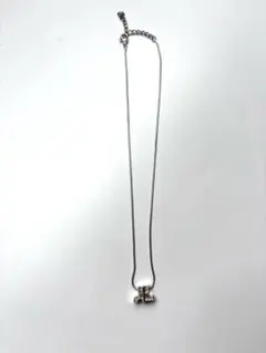 美品 courreges ネックレス シルバー ラインストーン スネークチェーン 