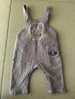 アンパンマン　70 オーバーオール　灰色　ベビー　子供　調節　春　秋　冬