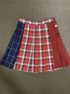 レピピアルマリオ　チェック柄プリーツスカパン　M(150〜160)