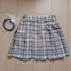 GLOBAL WORK チェック柄プリーツスカート 140cm