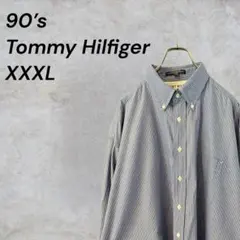 【希少】90s トミーヒルフィガー ストライプシャツ オールドトミー XXL