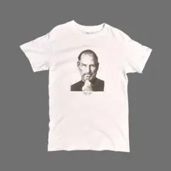 ★ Apple 企業 スティーブ・ジョブズ 追悼 プリント Tシャツ ホワイト