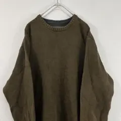 USA古着 eddie bauer エディーバウアー ニット セーター 茶色