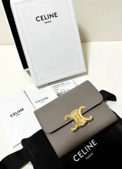 CELINE トリオンフ フラグメントケース ソフトピーチ カードケース 