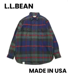 美品USA製 LL BEAN /エルエルビーン ベビーフランネルシャツ L/XL