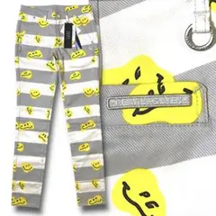 1 新品 パーリーゲイツ TOKE NICO ストレッチ ロングパンツ 白灰