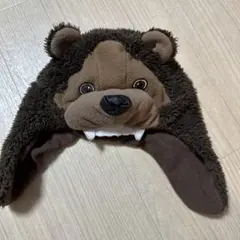 クマの耳付きフリース帽子