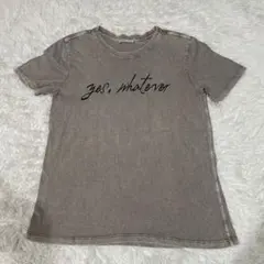 ZARA WOMAN ロゴTシャツ ブラウン S