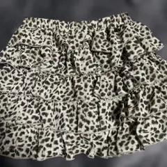 ヒョウ柄ティアードスカート