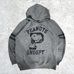 【週末価格】PEANUTS スヌーピー パーカー グレー ヴィンテージ風 古着