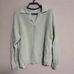 AMERICAN HOLIC ミント Vネックニット L