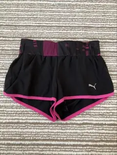 PUMA ショートパンツ S 黒/ピンク
