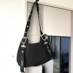 Y2K シルバーアクセントショルダーバッグ