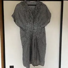 ZUCCAギンガムチェック 半袖ワンピース