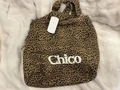 Chico ヒョウ柄 トートバッグ　白