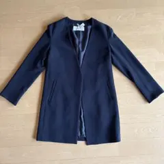 ソージュ soeju ノーカラージャケット ネイビー M - メルカリ