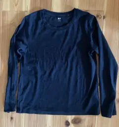 UNIQLO ソフトタッチクルーネック　長袖 Tシャツ ネイビー　Mサイズ