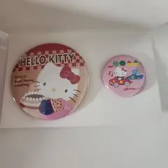 ハローキティ 缶バッジ 2個セット 50周年記念