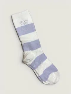 【新品】GELATO PIQUE ソックス ボーダー柄 ホワイト×パープルのサムネイル