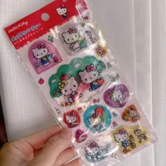 ポップデコパーティー　わたあめカプセルシール　サンリオ　キティちゃん　レトロ