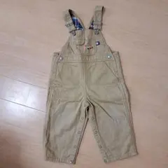 秋冬にピッタリ★ミキハウス★オーバーオール【ベージュ・チェック柄】