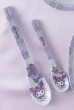深皿＆レンゲスプーンセット　ダイソー サンリオ クロミ ダイソー新作 食器4点セット プレート スプーン レンゲ 深皿