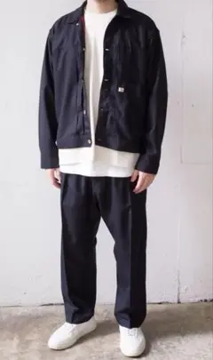 再お値下げ★新品★KURO ブラックデニムジャケット stretch black denim 2nd jacket / ストレッチブラックデニム