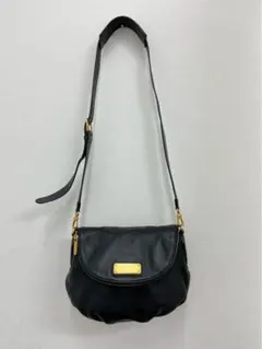 美品 MARC JACOBS レザー ショルダーバッグ ブラック ゴールド金具