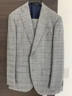 グレー チェック柄 ジャケット ベスト セット