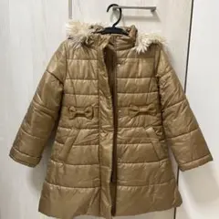 【美品】familiar ファミリア ベージュ 中綿コート 130センチ　女の子