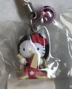 サンリオ　秋田限定　ご当地　ハローキティ　根付ストラップ　小野小町