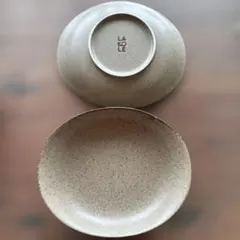LAKOLE プレート 皿 ベージュ 陶器 2枚セットのサムネイル