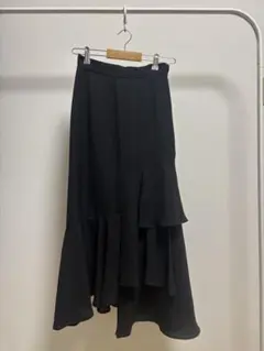 PAGEBOY スカート アシンメトリー フリル ティアード ブラック
