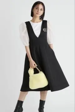 ★CELFORD フレアージャンパードレス 38★ブラック