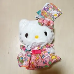 サンリオ展　ハローキティ キティ　ラッピング柄マスコット キーホルダー