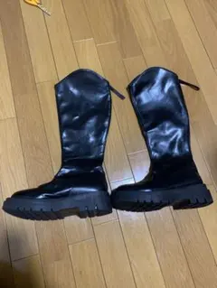 [未使用に近い]ブラックロングブーツ 40サイズ