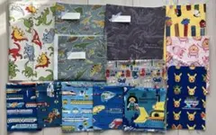 男の子 生地 はぎれセット まとめ売り 恐竜 電車 入園 入学 ハンドメイド