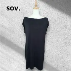 黒のオフショルダーチュニック ワンピースノースリーブ　フリーサイズ