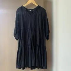 UNIQLO ユニクロティアードチュニックワンピ M（再値下）