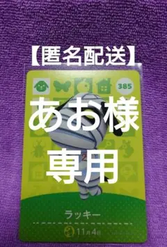 あお様専用　あつまれどうぶつの森　ラッキー　キャラメル　amiiboカード
