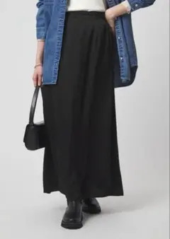 green label relaxing サテン ナロー スカート