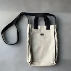 depound ベージュ ストライプ トートバッグ