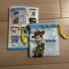 セリア　トイストーリー　ミニ巾着　ウッディ　ジャックジャック