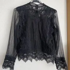 INGNI ブラックレースブラウス