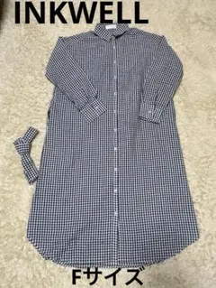 ＜美品＞インクウェル　チェックワンピース　Fサイズ
