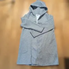 【人気/超得品】フード付きグレーロングコート M