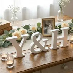 【結婚式】アルファベットオブジェ Y&H 3点セット ウェルカムスペース